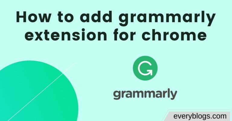 How to add grammarly extension for chrome