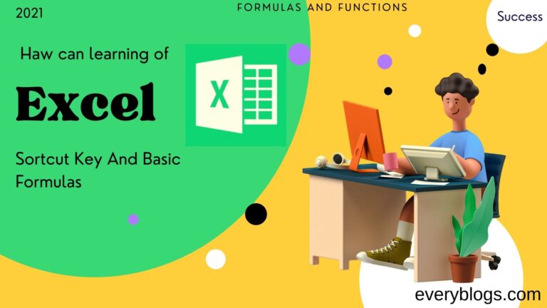 जाने कुछ एक्सेल शॉर्टकट कुंजियों के बारे में (Learn About Excel Function Shortcut Keys)